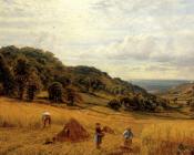 阿尔弗雷德 格伦迪宁 : Harvesting At Luccombe Isle Of Wight